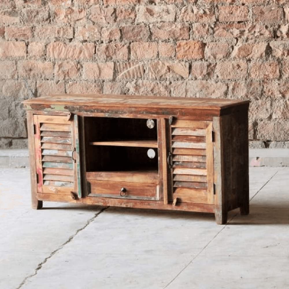 home glamour Reclaimed Shutter Tv Plasma Unit