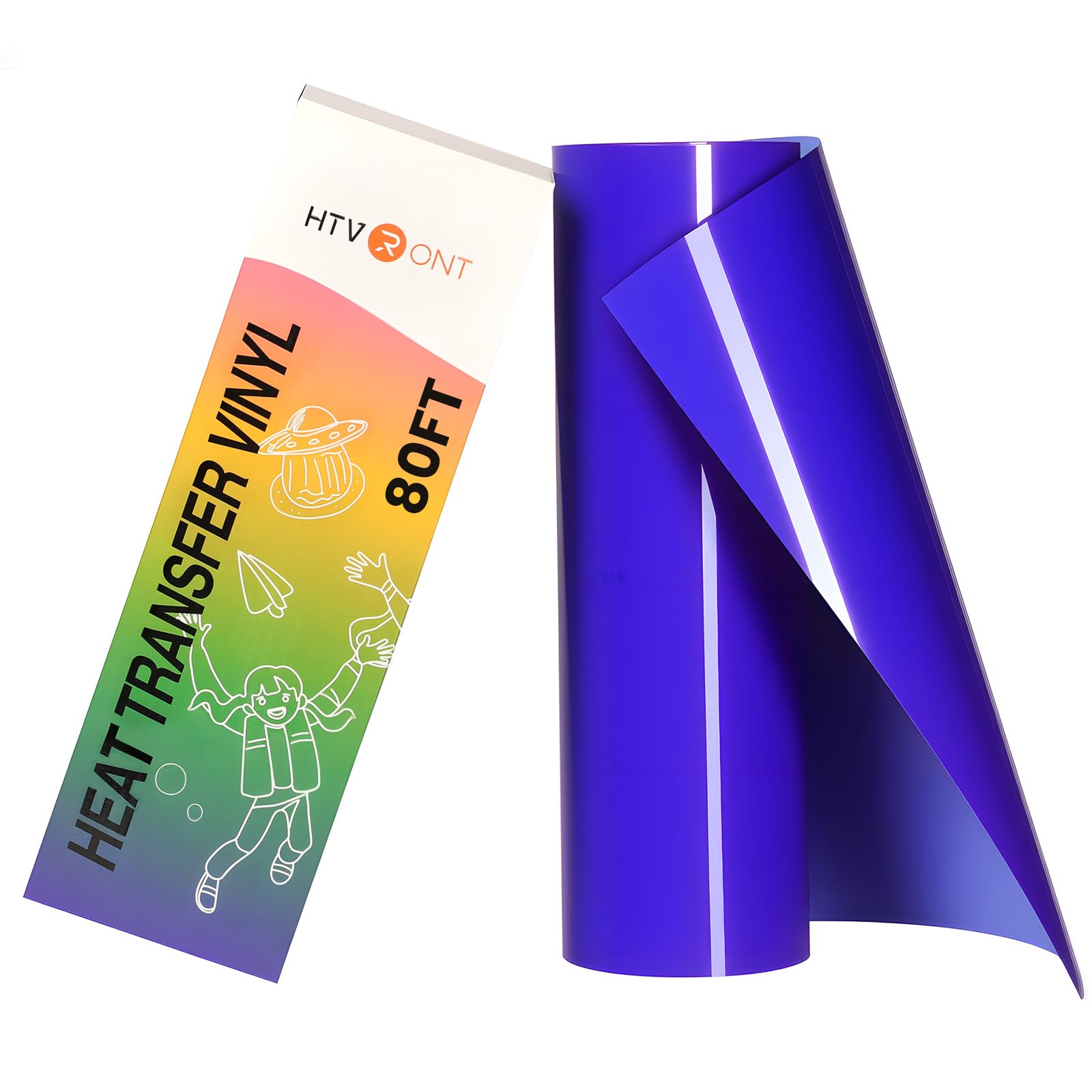 Vinyle transfert thermique bleu roi rouleau thermocollant 30,5 cm machine Cricut t-shirt