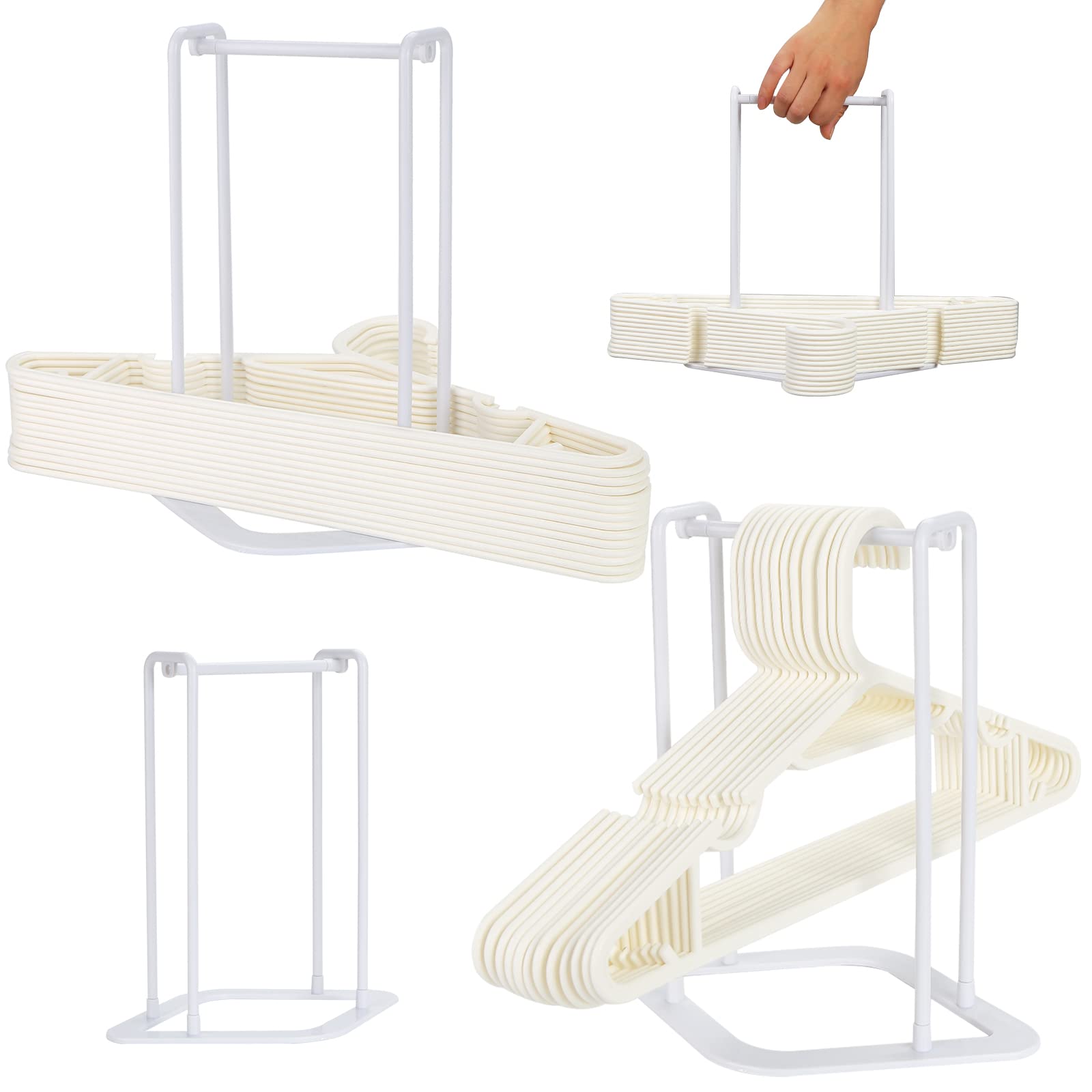 Organizador portátil para perchas, apilador, soporte de almacenamiento para armario, lavandería, limpieza en seco