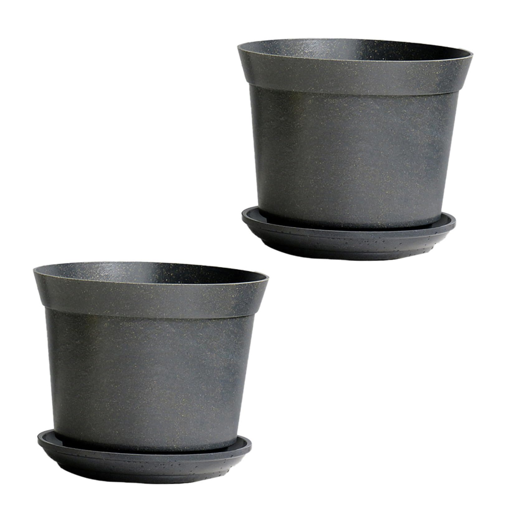 Pots de fleurs profonds SOIMISS jardinière dégradable avec plateau pour cactus et balcon