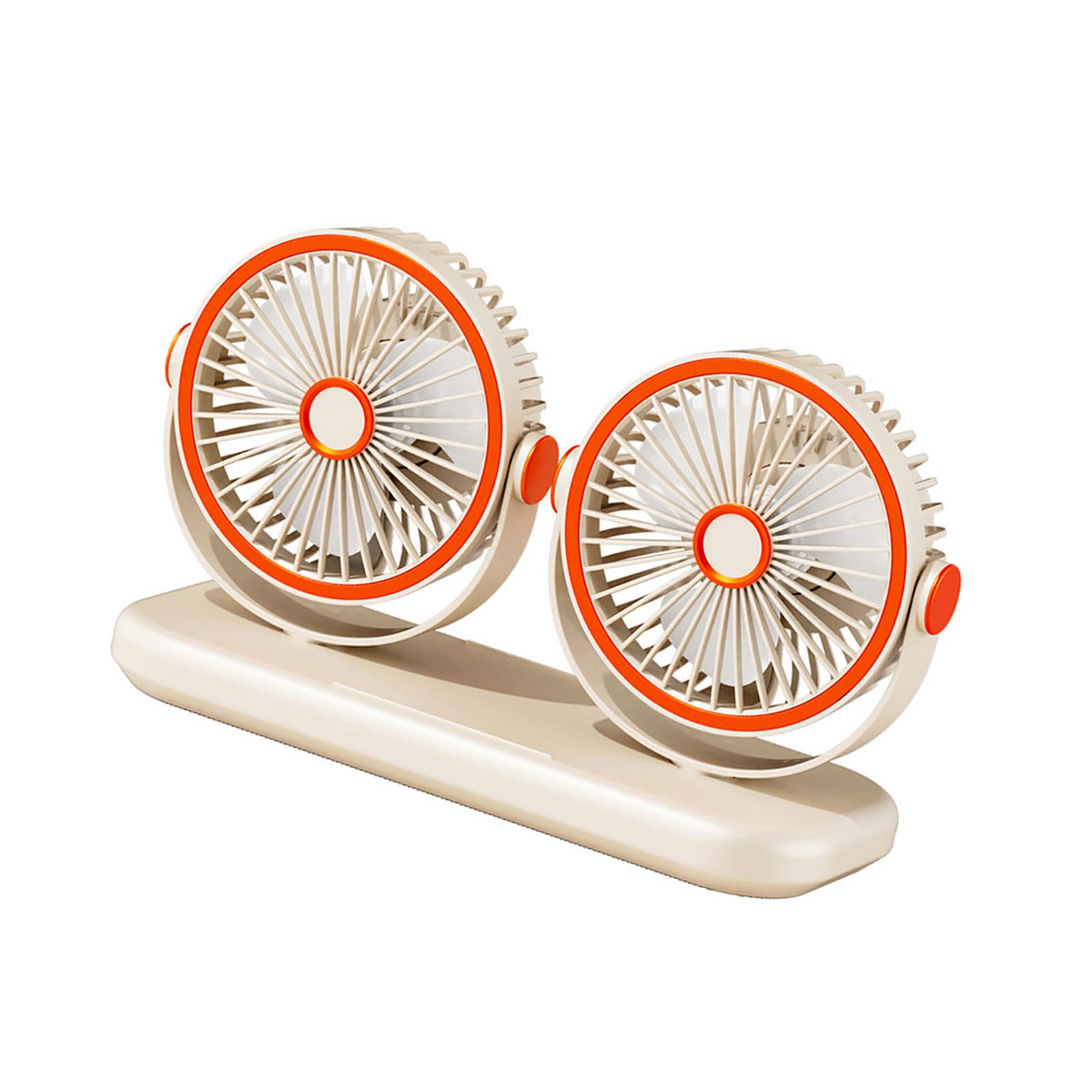 Kaeltsyn 360 Degree Rotating Twin Head Fan with Strong Draft and Multiple Placement Preferences Quiet Offices Desk Fan
