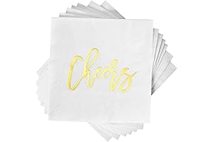 100pcs White And Gold Napkins
