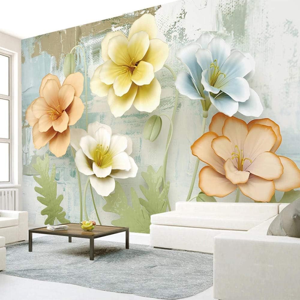 Papier peint photo 3D pour masquer les imperfections murales salon chambre