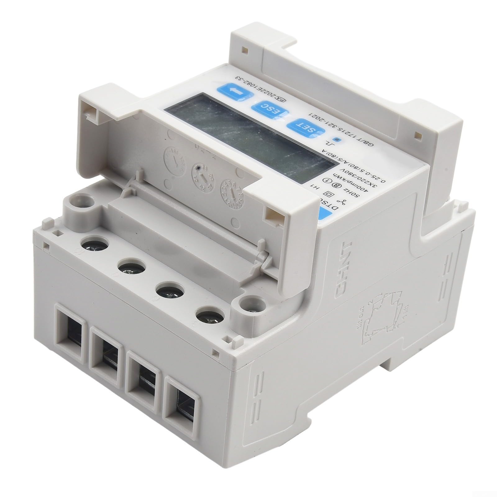 Compteur d'énergie triphasé DTSU666 sur rail DIN 3x220/380V 80A Modbus