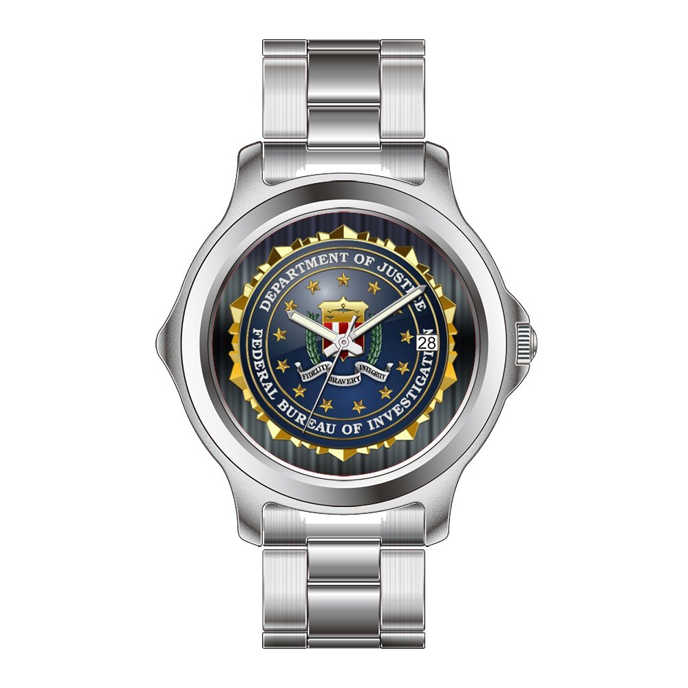 FDC WATCHFDC Christmas Gift Watches Men's Fashion Japanese Quartz Date Stainless Steel Bracelet Watch FBI Special Edition Wrist Watches
