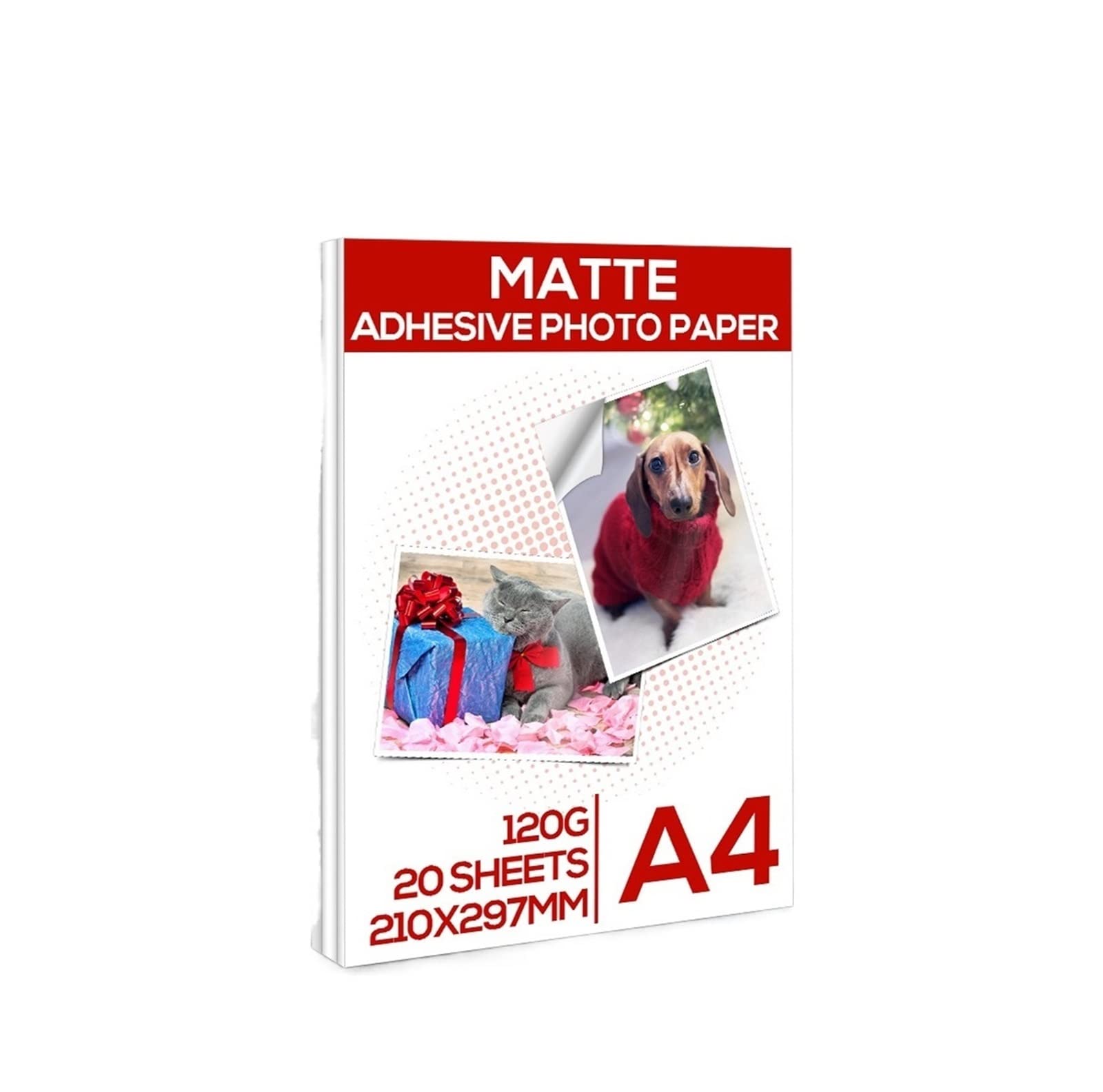 10 blätter A4 Selbstklebendes Druckerpapier Glänzend Matt Magnetisches Fotopapier for Tintenstrahldrucker DIY Kühlschrankmagnet Familienbilder 4R Lucky (Color : Matte Adhesive Paper)