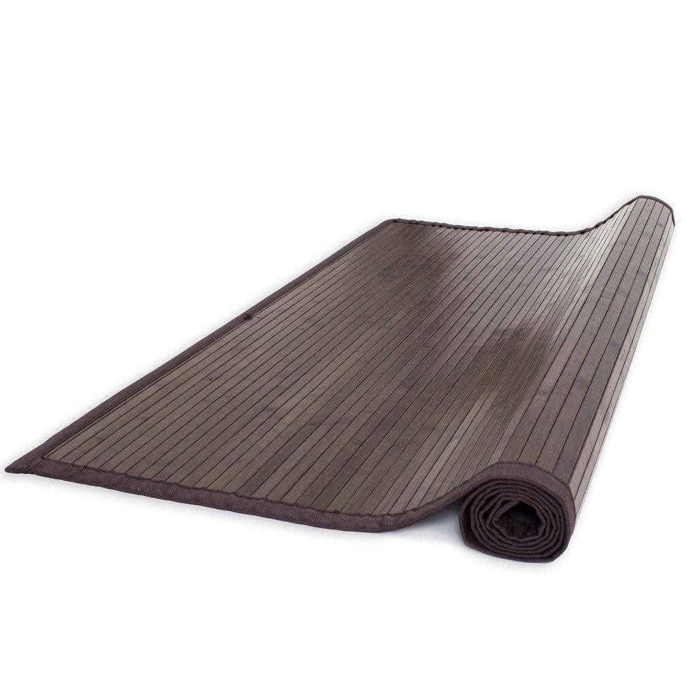 Homestyle4u Tapis Tapis en Bambou Marron foncé, Unique