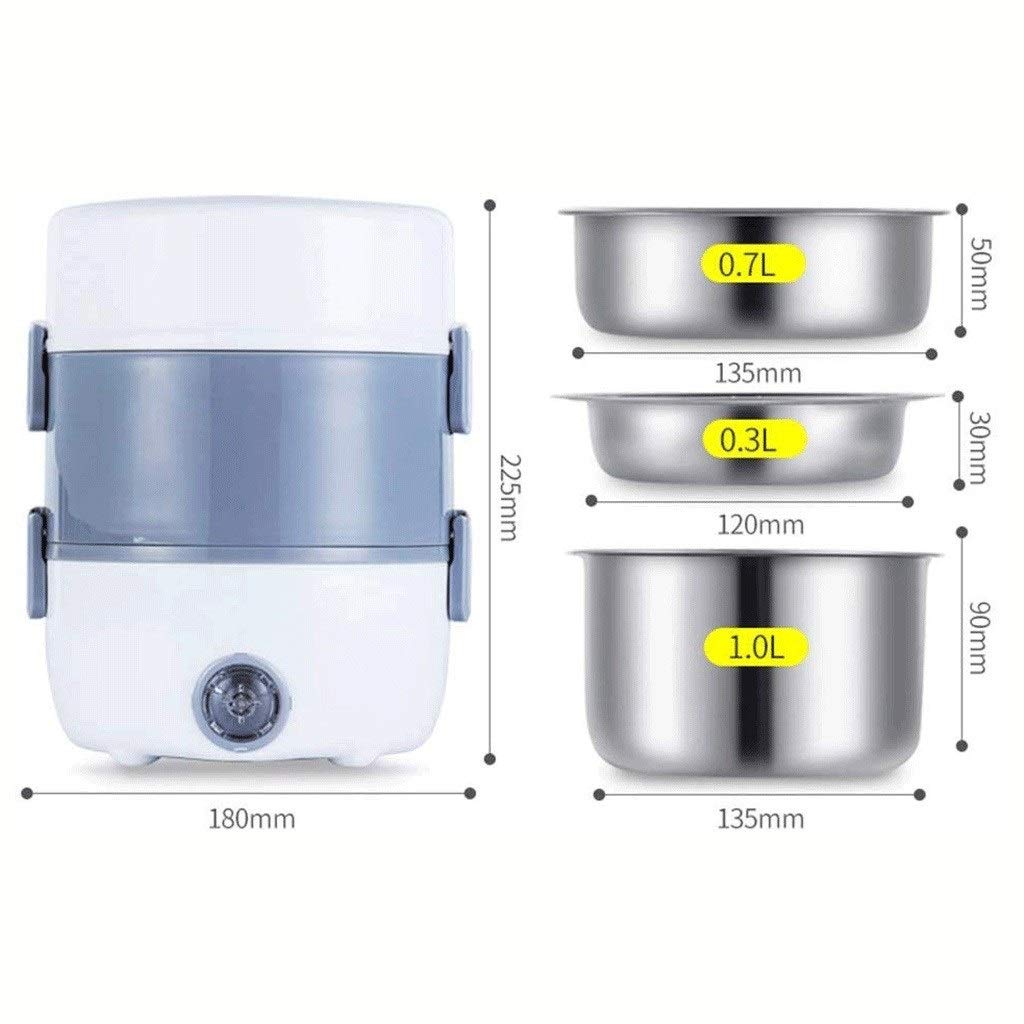 Fiambrera Aislante, Fiambrera eléctrica portátil de Doble Capa Fiambrera térmica para Trabajadores de Oficina Fiambrera Aislante