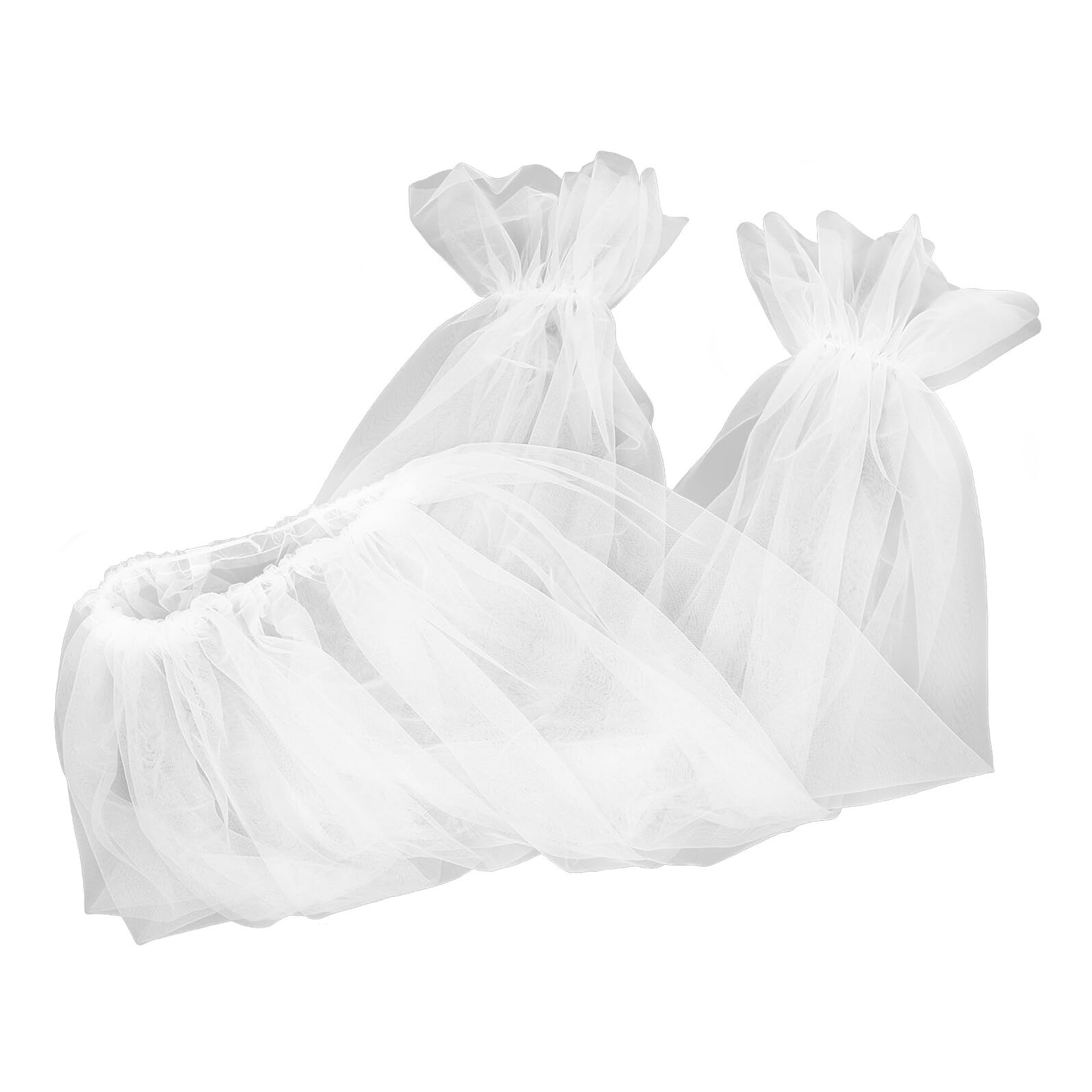 Guantes de tul para bodas y fiestas elegantes con mangas de malla desmontables 8