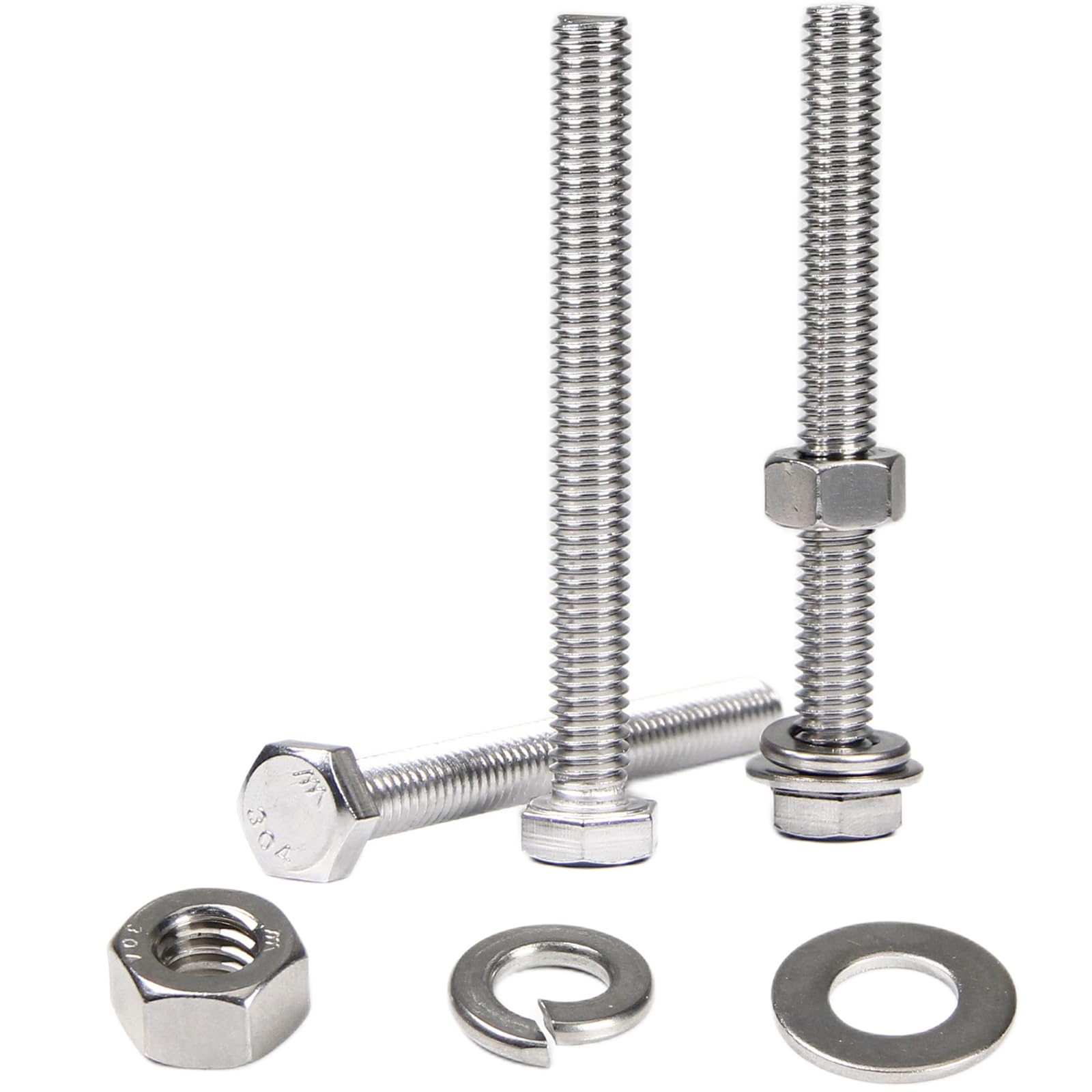 Stainless Steel Hex Bolts - 20 Sets 1/4-20 -20