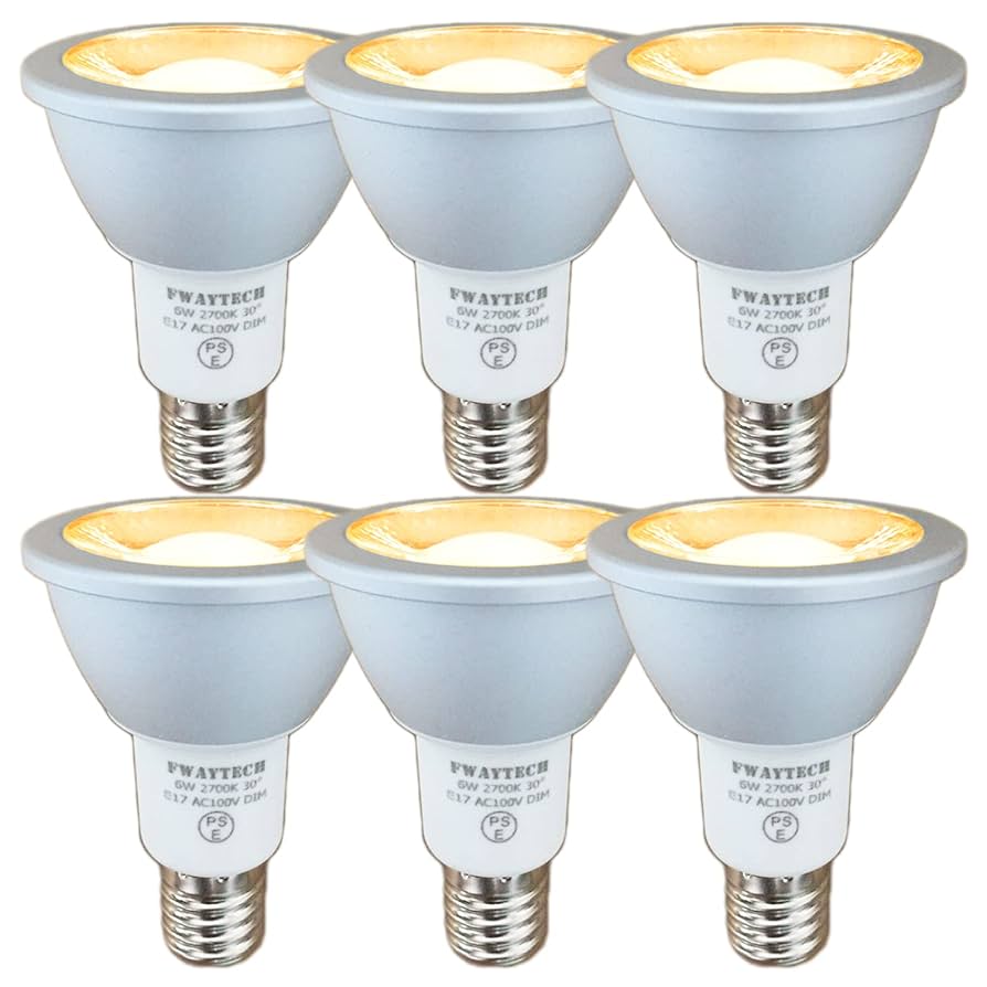 Amazon | FWAYTECH e17 led スポットライト 6W 中角30度 50W
