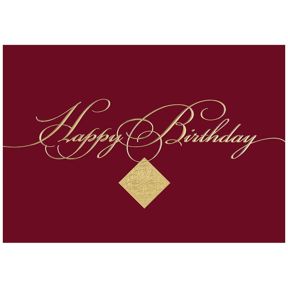 JAM PAPER Blank Birthday Card Sets, Burgundy, 25-Count
