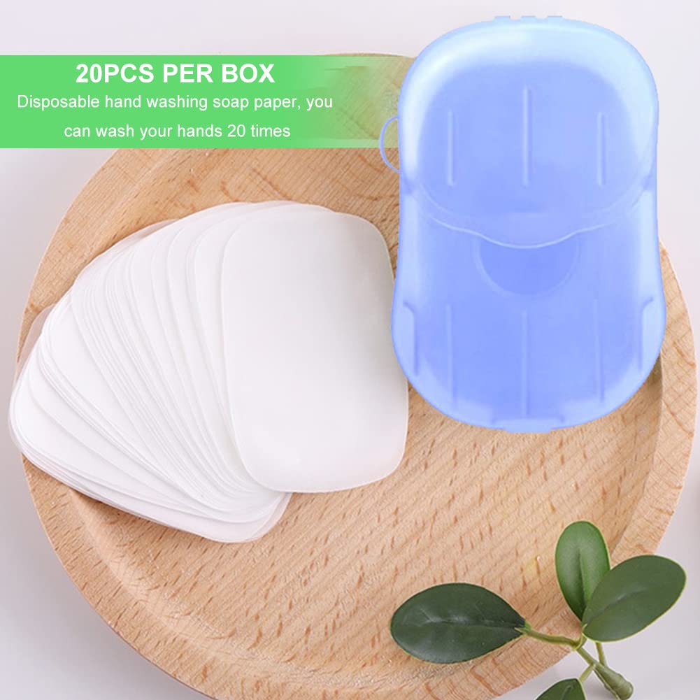 Carta Sapone Getta Portatile, Sapone di Carta Fogli di Sapone, 8 Pezzi Sapone Portatile per Viaggi all'Aperto,Campeggio, Escursionismo, Barbecue o Altre attività All'aperto