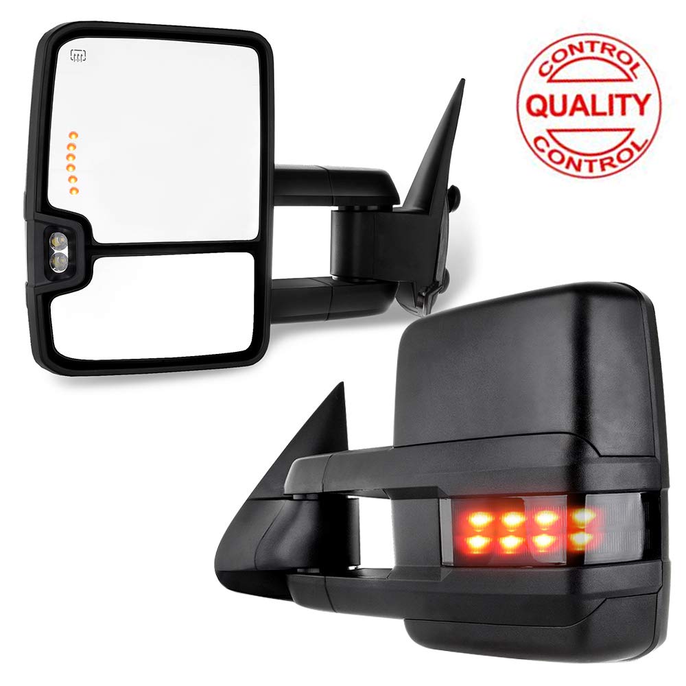 Amazon.com: TUPARTS Tow Mirrors Towing Mirrors Fit For 1999-2002 for Chevy  for Silverado for GMC for Sierra 1500/2500 Power Adjusted Heated LED Turn  Signal Clearance Light Black Textured : Automotive