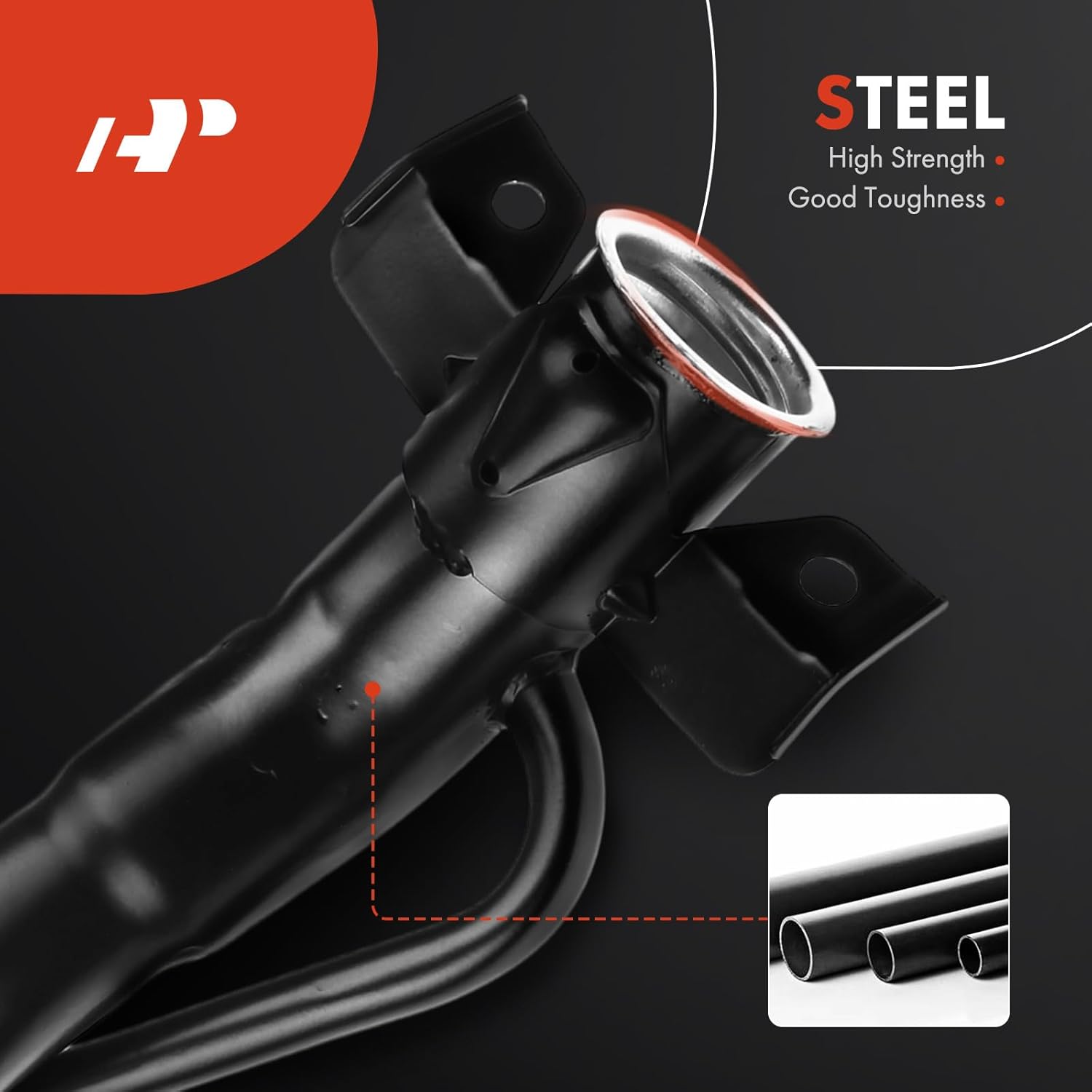 A-Premium Fuel Tank Filler Neck Pipe Hose Compatible with Buick Roadmaster 1992-1996 & Chevrolet Impala 1994-1996, Caprice 1991-1994, Gas, Replace# 10265623