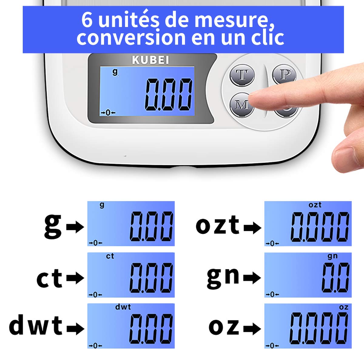 Digitale Küchenwaage, wiederaufladbar über USB, 1 kg/0,01 g, Lebensmittelwaage, Präzisionswaage, Taschenwaage, Schmuckwaage, Tischplatten aus Edelstahl