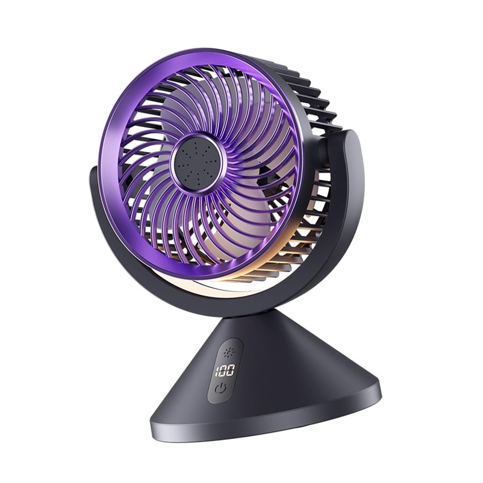 Kalttoy Portable Digital Display Air Circulation Fan Electric USB Rechargeable Wall Mounted Fan Night Light for or Home Powerful Airflows