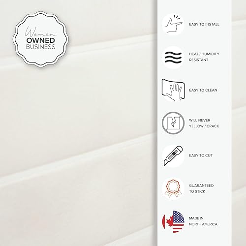 Miniatura 4 de SMART TILES Protector contra salpicaduras para despegar y pegar, 5 hojas de 11.43 x 9 pulgadas, adhesivo 3D para cocina, baño, azulejos de pared