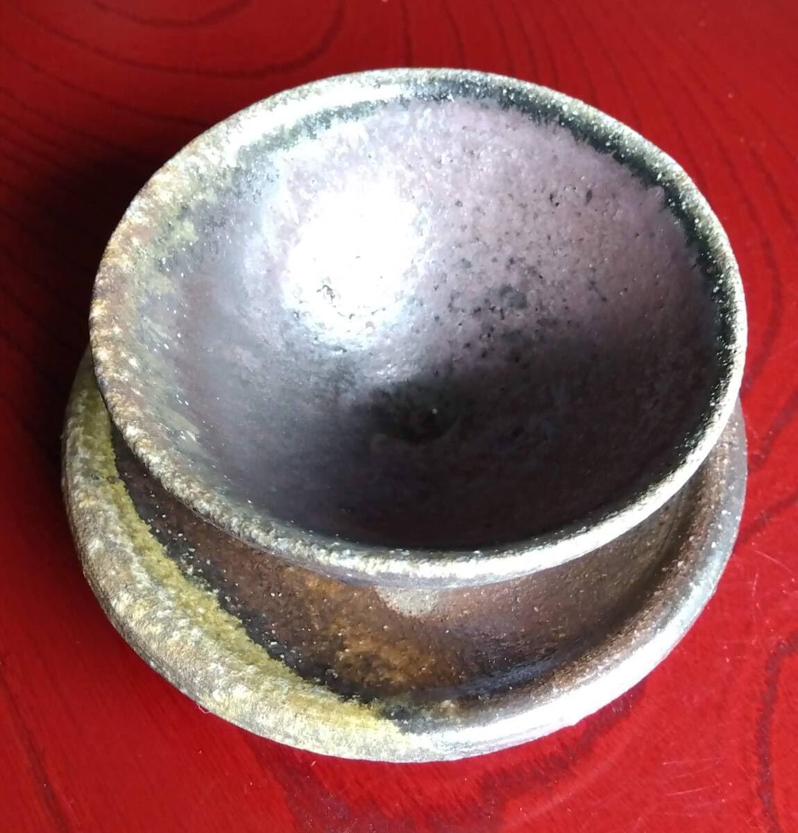 輪島塗茶櫃と茶托五客 輪島屋本店 極上本堅地 扇子 金