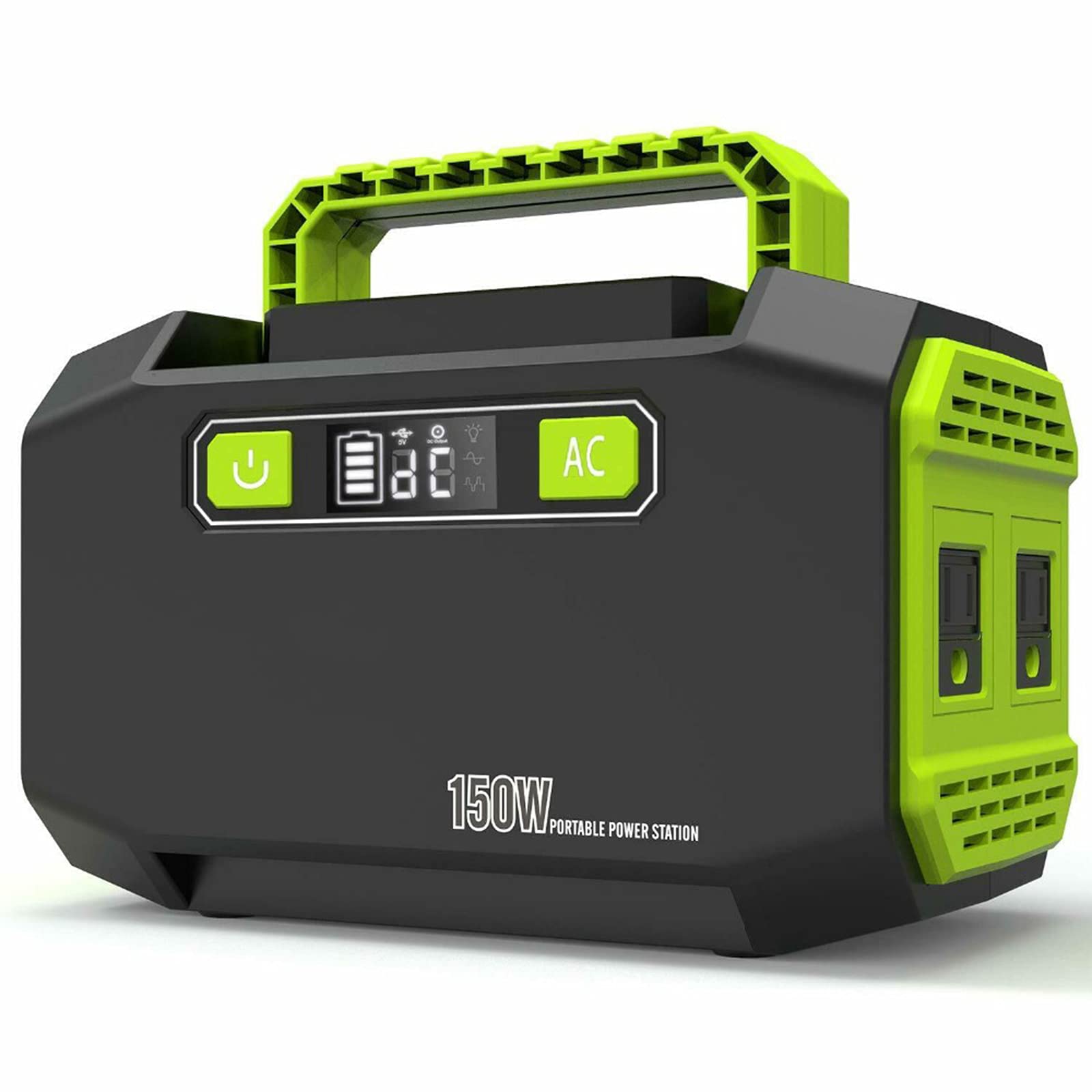 Central Eléctrica Portátil De 150 W, Generadores De 45000 Mah, Fuente De Alimentación De Batería De Litio con Toma De CA, Puertos CC, Puertos USB, Monitor LED, para Emergencias Al Aire Libre