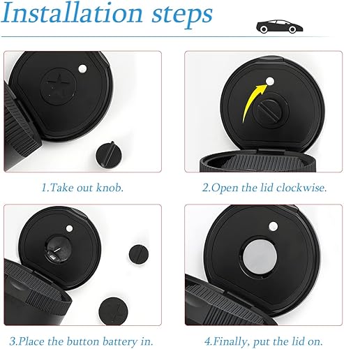 Miniatura 5 de Cenicero de automóvil con tapa, cilindro sin humo con bandera de Estados Unidos, contenedor de cenizas desmontable para portavasos de vehículos,