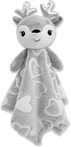Miniatura 1 de June Garden Cozy Dream - Manta de seguridad de vellón para bebé, manta de cama para guardería, 15 x 15 pulgadas, Lovey, peluche de ciervo de