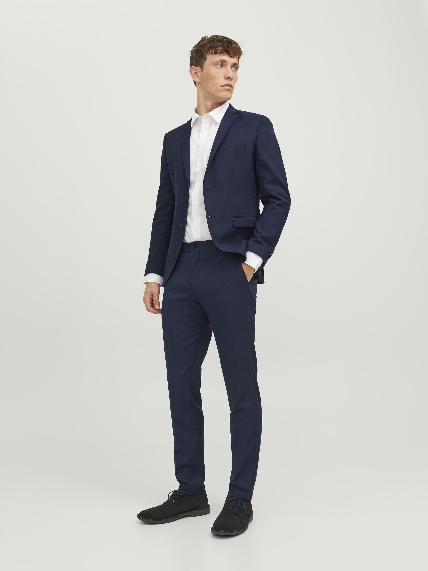 JACK & JONES Single Breasted Blazer And Tailored Trousers JPRSOLARIS Super Slim Fit Suit