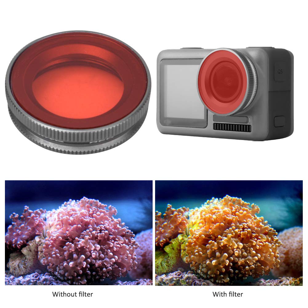 Kamera Tauchfilter Rot - Unterwasser Filter Für Action 3 Kamera