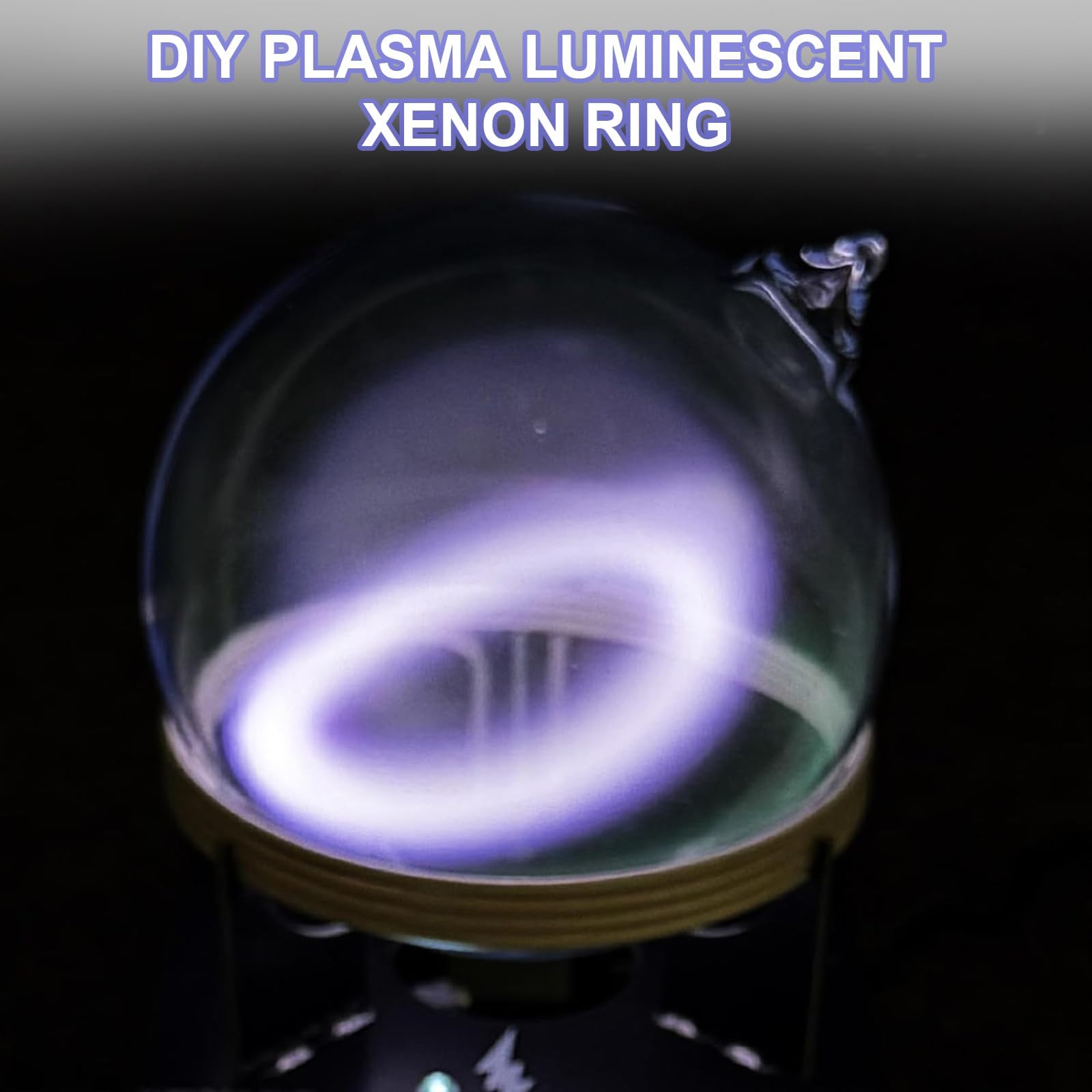Lampada al plasma ad anello al plasma, lampada al plasma fai da te, decorazione eccitante per case del PC, segnale esterno, atmosfera per feste, regalo scientifico, perfetta per casa ed eventi