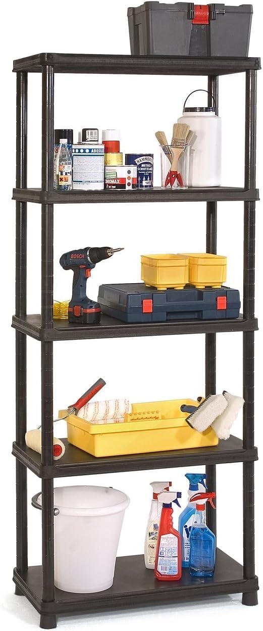 Keter Plus 80/5 Shelf filled with tools and supplies