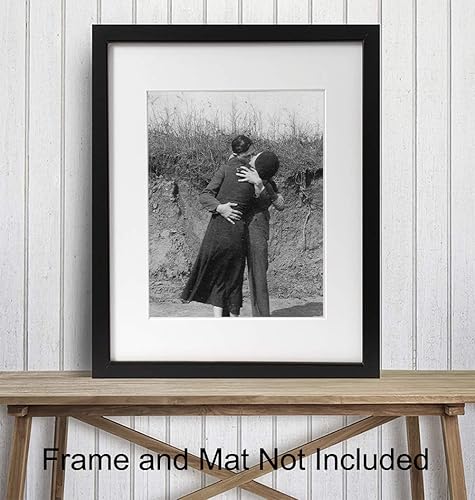 Miniatura 3 de Bonnie and Clyde - Arte de pared de gángster - Forajido histórico, decoración de pared de ladrón de bancos, regalo único para hombres, niños,