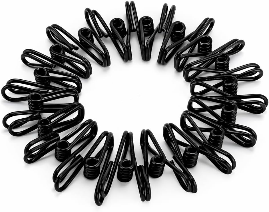 Mr. Pen- PVC-Coated Utility Clips, 2 Inch, 18 Pack, Black