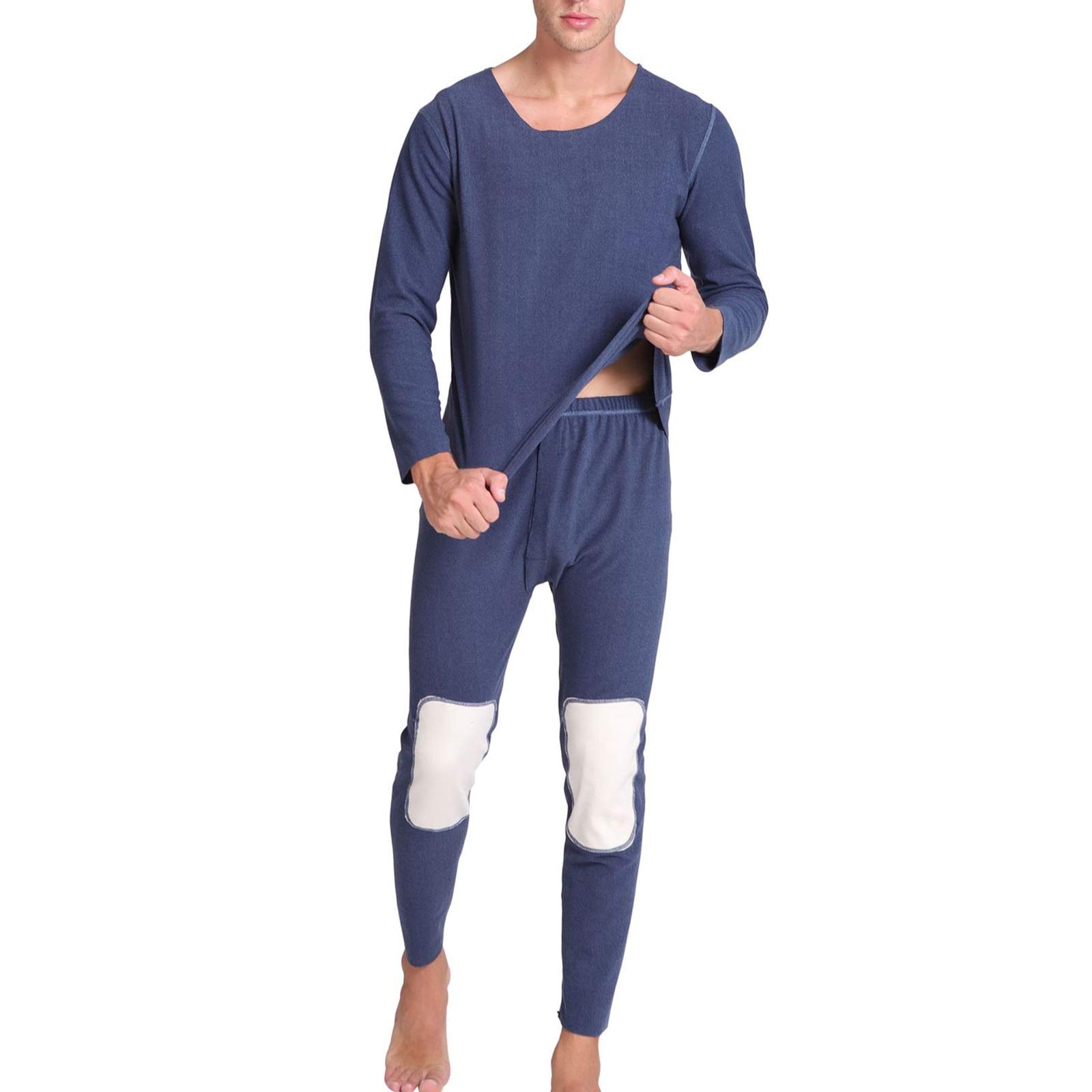 G&F Zestaw bielizny termicznej dla mężczyzn, ciepłe topy i dno, oddychające, na zimę, duży rozmiar, 3XL-8XL