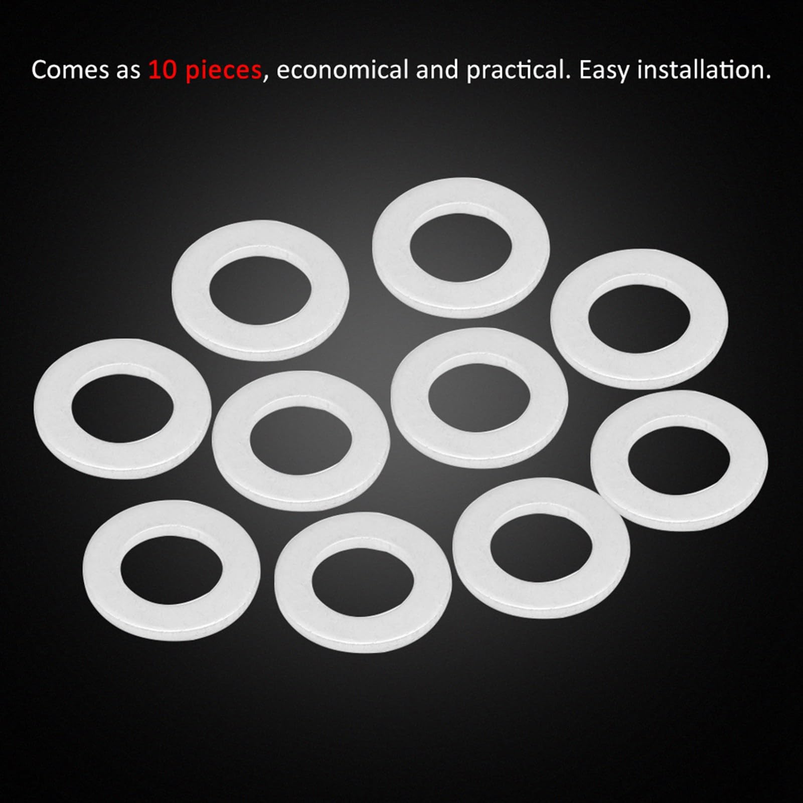 Paquete de 10 Juntas de drenaje de aceite de aluminio Kit de juntas de arandela 14MM joint vis de vidange moto v-strom