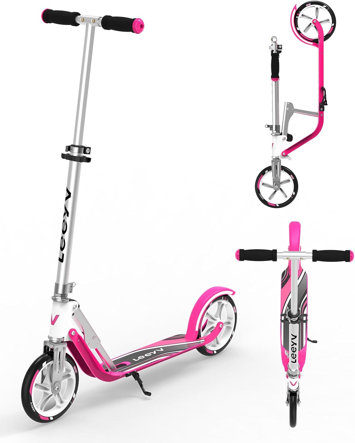 Scooter for Kids 6-12 & Adults | Adjustable Height, Foldable, Lightweight Aluminum Frame | Holds Up to 220lbs | Smooth Ride on Any Terrain