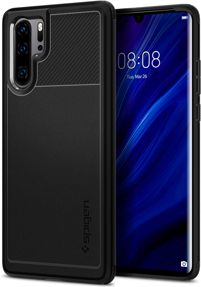 Rugged Armor Case Compatible with Huawei P30 Pro - Matte Black