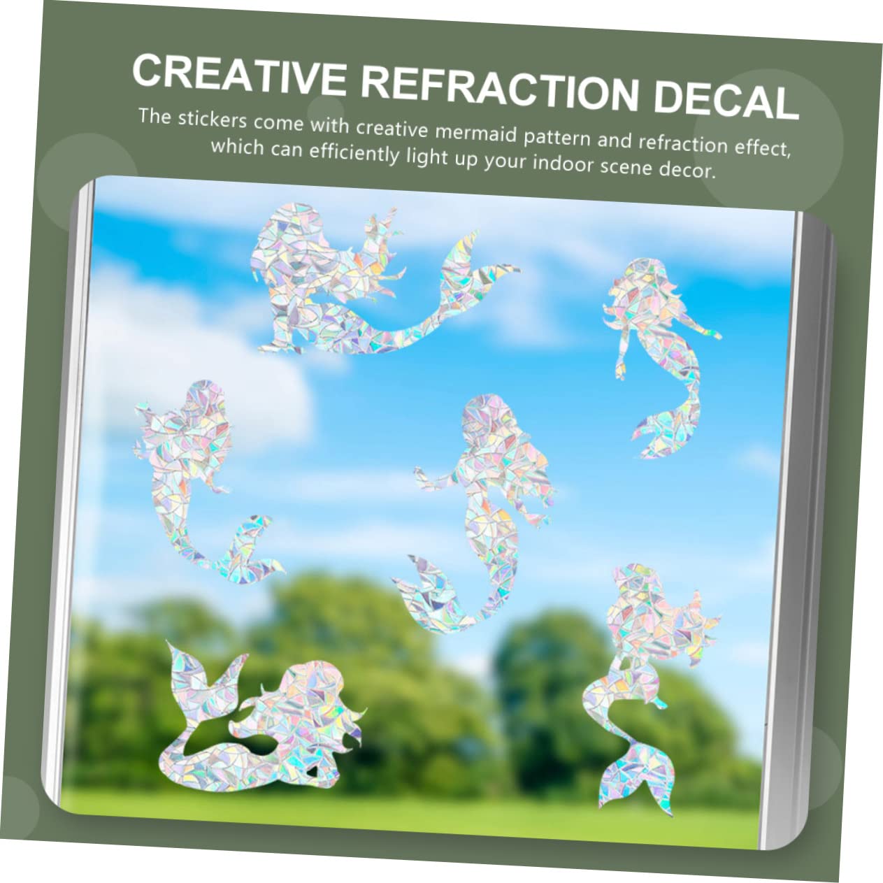 SOLUSTRE 18piezas Pegatinas De Forma De Decorativos Para Ventanas Para Adornos De Interior y Efecto De Refracción