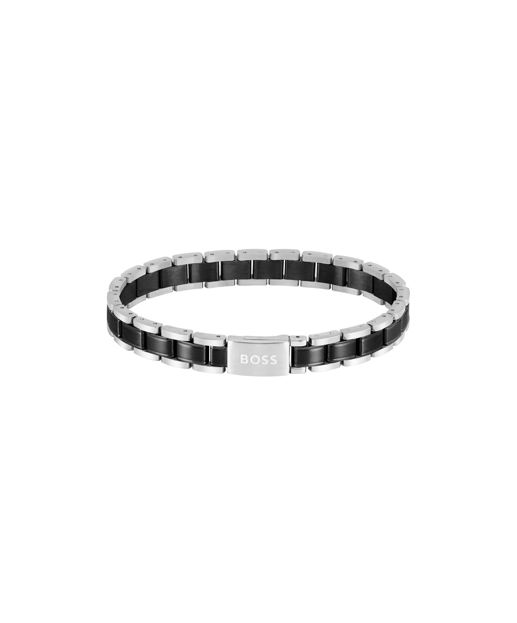 Boss Men's Stainless Steel Magnetic Chain Bracelet - Silver