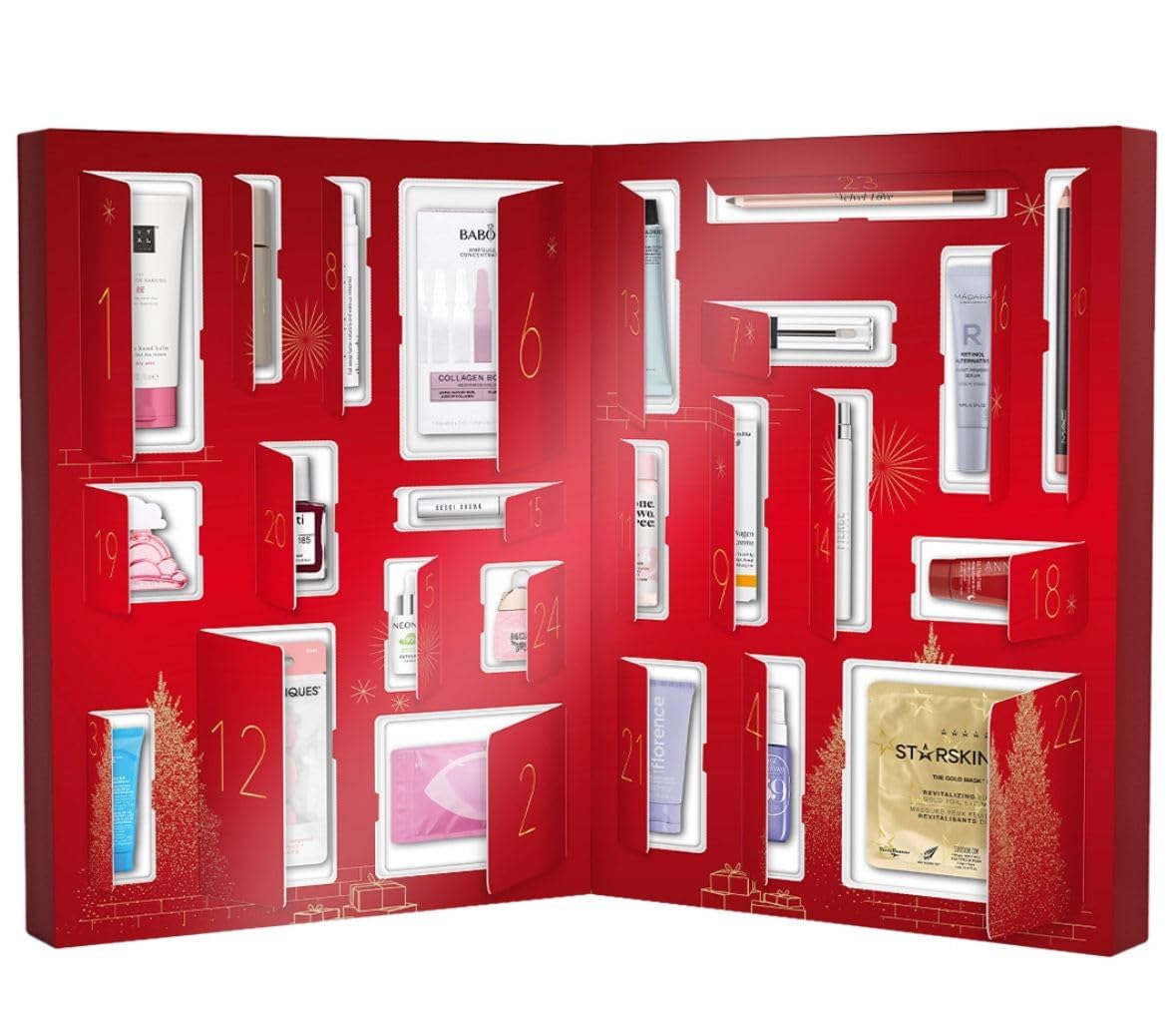 DOUGLAS Adventskalender 2024 Beauty -CLASSIC EDITION- Frauen + Mädchen Kosmetik Advent Kalender, 24 Kosmetik Geschenke Wert 350 €, Pflege Frau, Adventkalender Damen