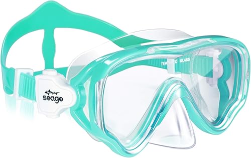 Seago - Gafas de natación para niños, máscara de buceo para jóvenes (5-15), anti vaho, vista clara de 180