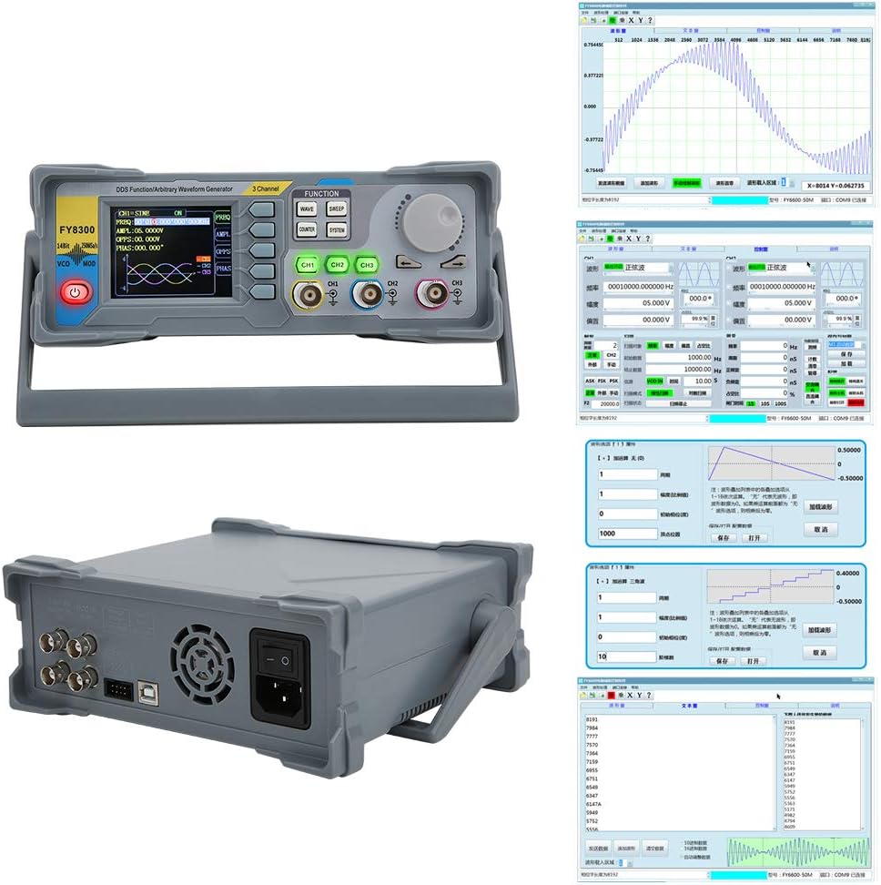 3-Channel DDS Function Generator with Arbitrary Waveform, Frequency Meter, 4-Channel TTL Output (Up to 30MHz, 100-240V, US Plug)