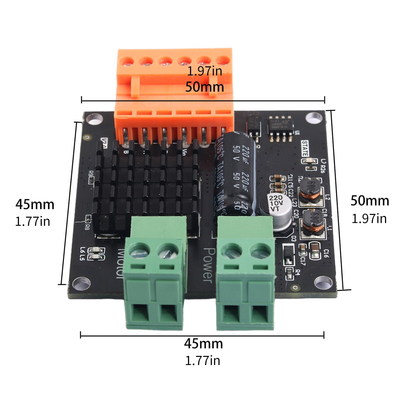 Alta potencia DC12V 24V16A Módulo de placa de controlador de motor H puente controlador de motor con protecciones integradas contra sobretensiones