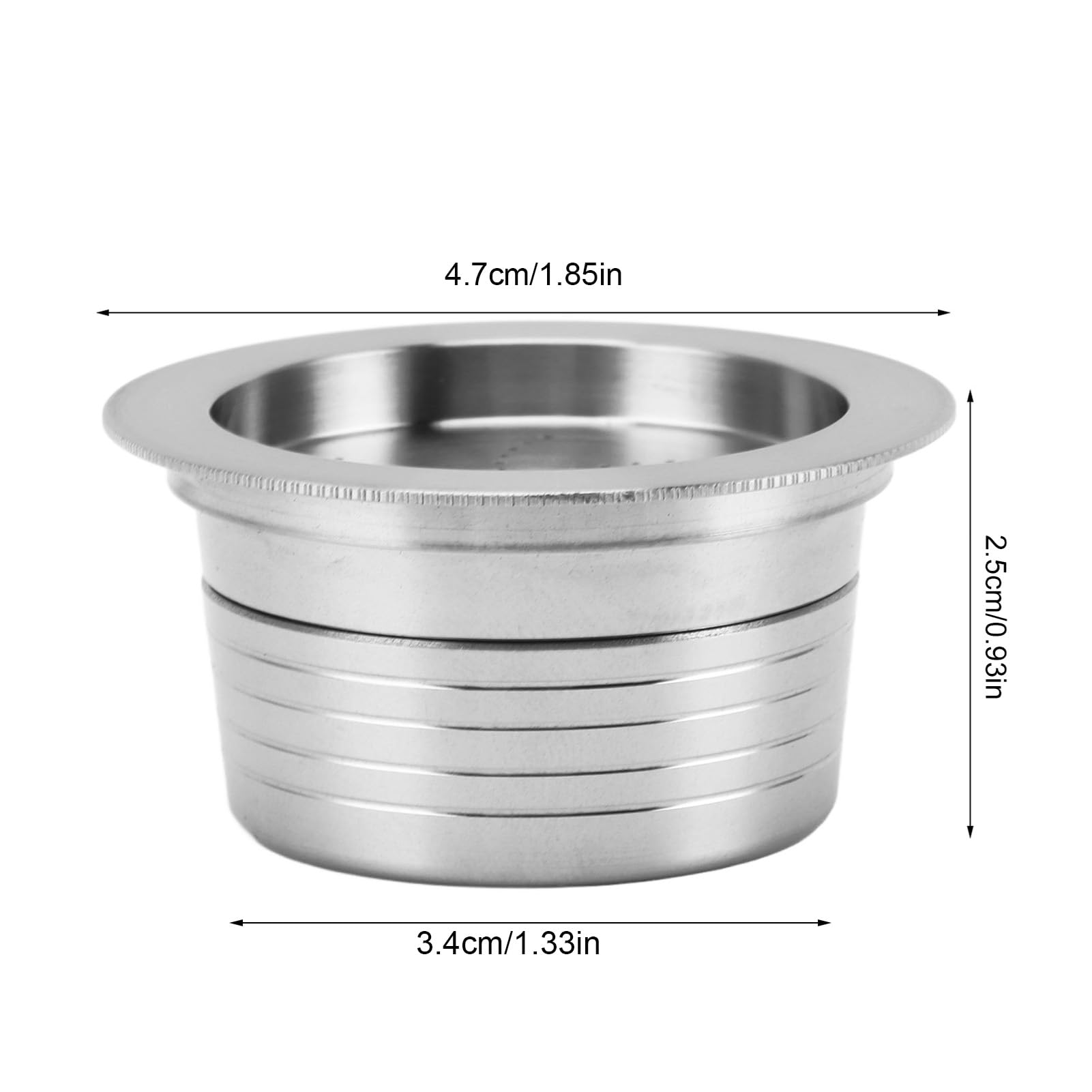Taza de filtro de acero inoxidable reutilizable para cápsulas de café, fácil operación con cuchara para máquina A Mio, accesorio duradero y ecológico
