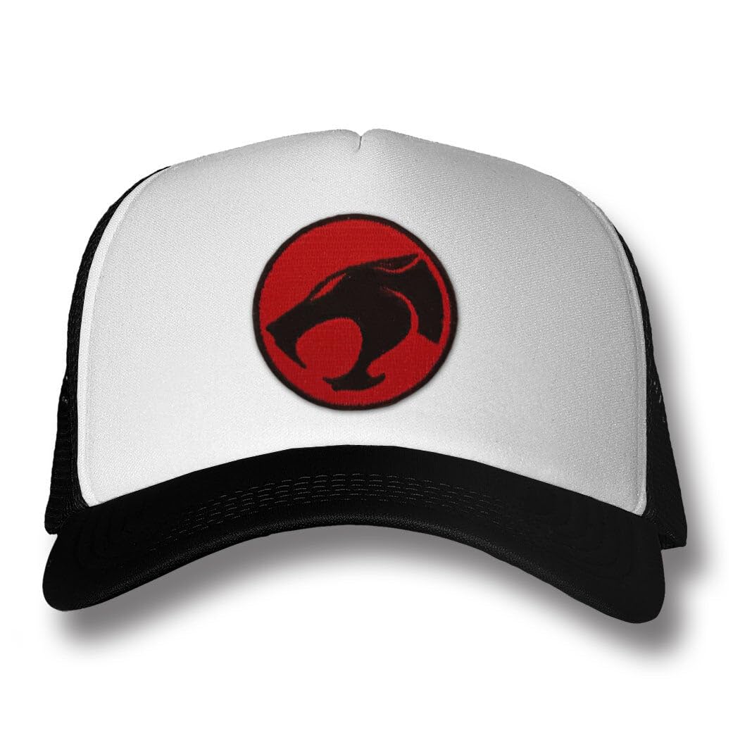 Thundercats Officially Licensed Logo Trucker Cap (White-Black)