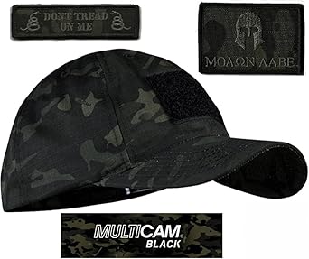 Condor Multicam-Black Tactical Patch & Hat Bundle (2 Patches + Hat)