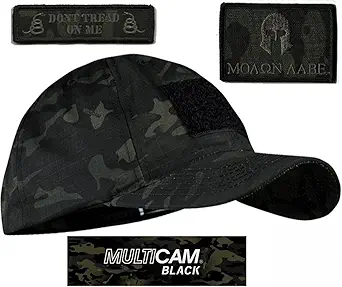 Condor Multicam-Black Tactical Patch & Hat Bundle (2 Patches + Hat)