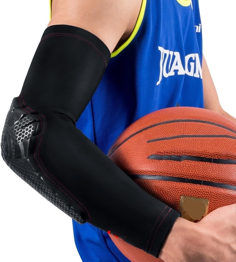 HBJWOV 1 PC Elbow Pad Elbow Support Brace Basketball Arm Compression Sleeve Volleyball Sports Fitness(XL)