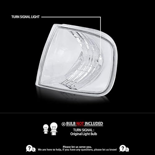 Miniatura 7 de Autozensation Compatible con Ford F150 1997-2003, 2004 Heritage, 97-02 Expedition, luces de esquina con lente ahumada