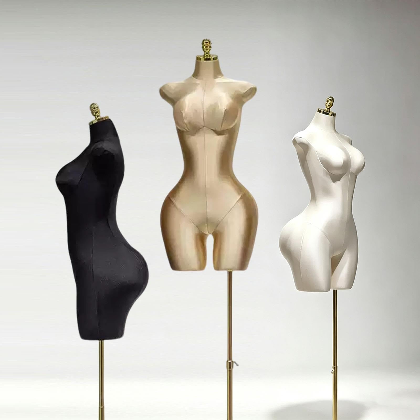 Curvy Plus‑Size‑Damski Tułów Manekin, Lniana Podstawa Dla Manekina