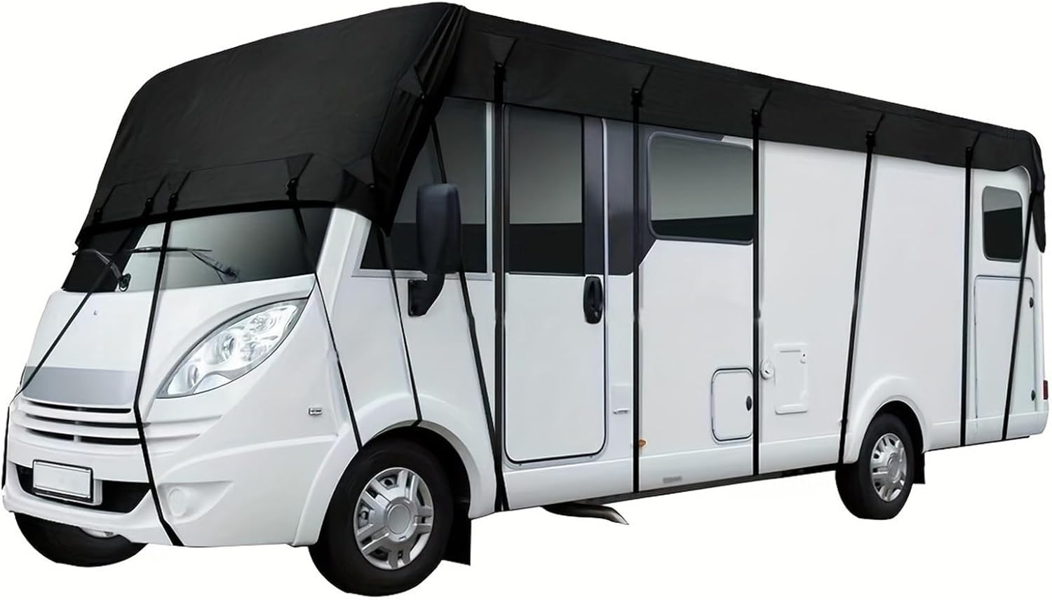 16ft-44ft Heavy-Duty Oxford RV Roof Cover - Waterproof, UV-Resistant, Foldable Camper Cover for All-Weather Protection(44.3 * 9.84ft)